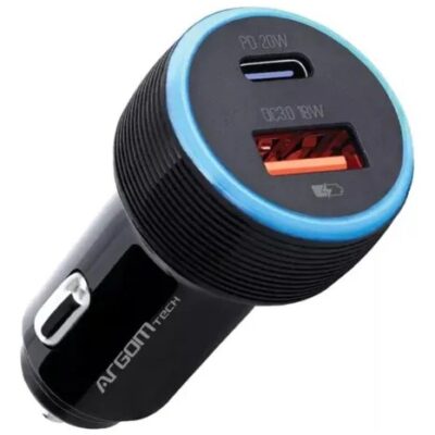 Cargador USB y USB-C para Auto Argom ARGAC0101