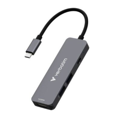 Adaptador Hub USB-C Multipuerto Verbatim Pro 4 Puertos